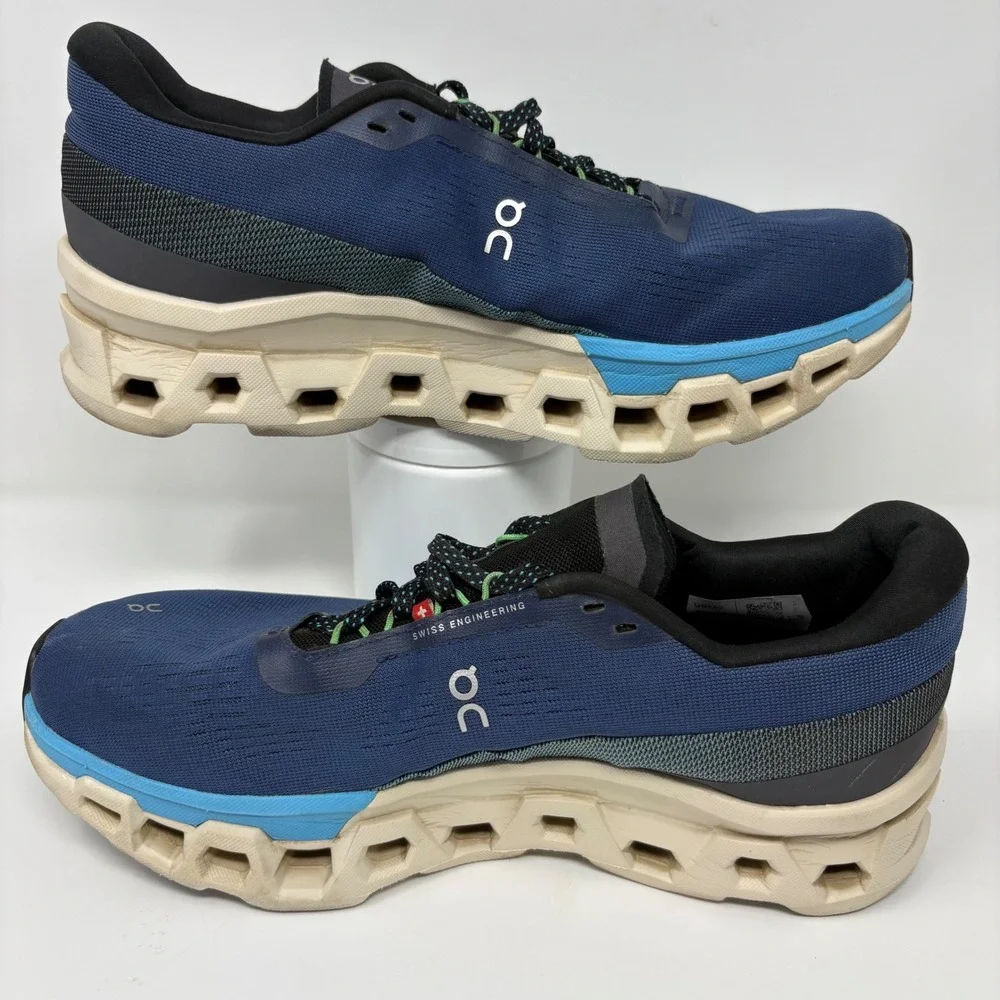 On Cloudmonster 2 Men's Size 9 Navy Blue Athletic Running Shoes (3ME10122903)